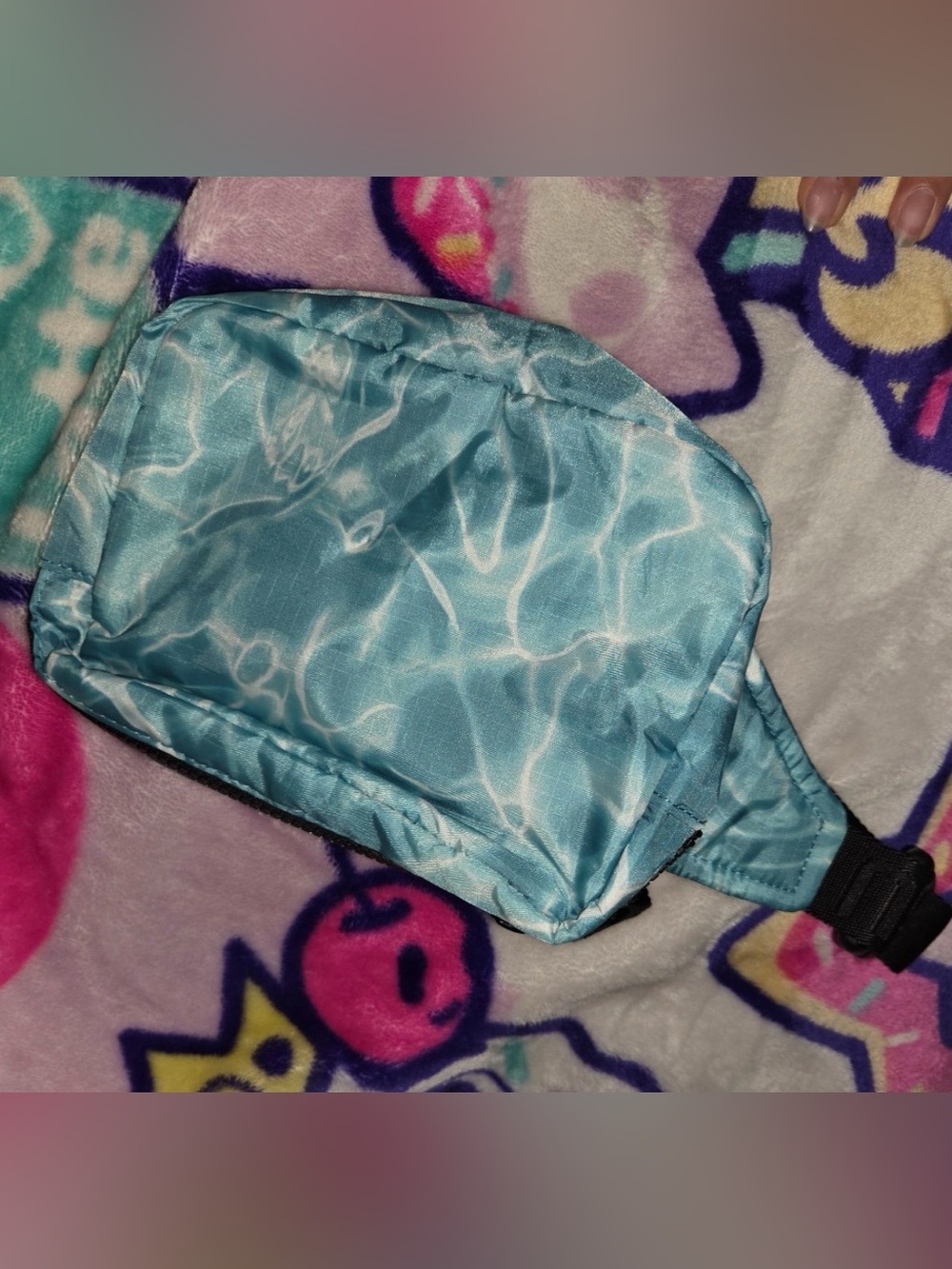 BAGGU Pool Print Puffy Fanny Pack - Refracted Light Pool Water Print